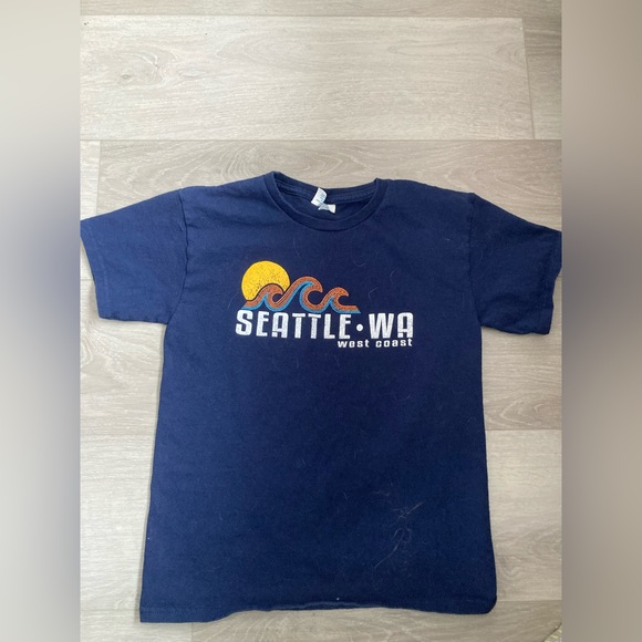 Seattle WA Kids Navy T-Shirt - Picture 1 of 3